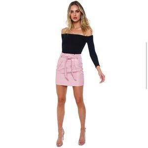 Free People Faux Leather Mini Skirt size 2